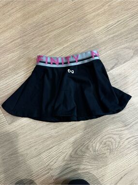Nfinity Black Active Skirt with Pink Elastic Waistband, Youth Small